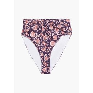 NEW Veronica Beard Azoia knotted floral-print high-rise bikini briefs